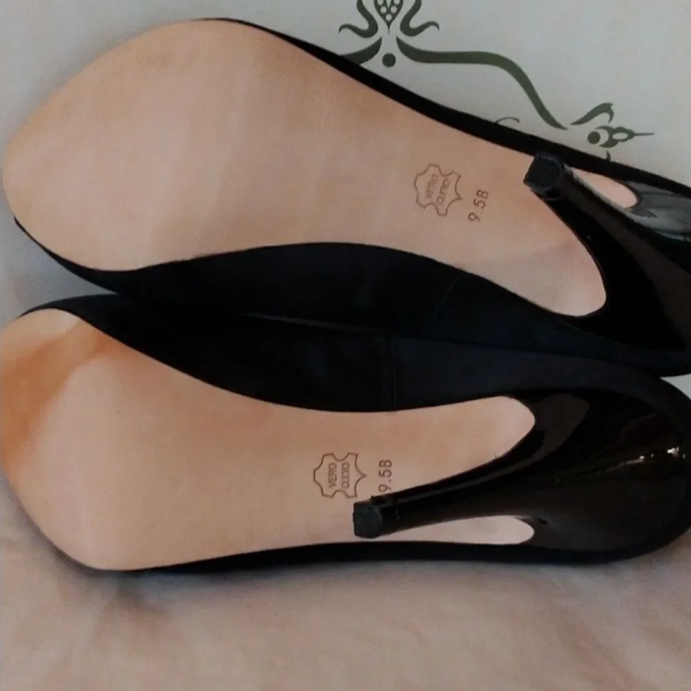 Footcandy Satin Peep Toe Heels